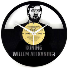 Vinyl Klok Koning Willem Alexander - Gemaakt Van Een Gerecyclede Plaat