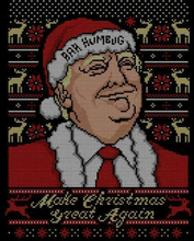 Make Christmas Great Again Donald Trump Christmas Jumper - Black - M