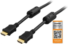 DELTACO HDMI 2.0-kabel, HDMI Type A ha, guldpläterad, 5m