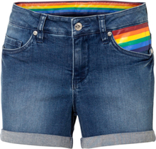 Pride-jeansshorts med flaggor