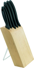 Essential Knife Block With 5 Knives Home Kitchen Knives & Accessories Knife Blocks Brown Fiskars