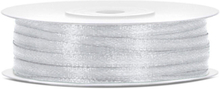 Satinband Silver - 3 mm × 50 m