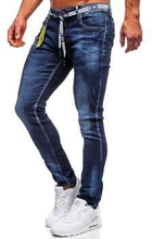 Granatowe spodnie jeansowe męskie regular fit Denley 80023W0