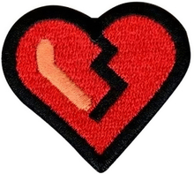 Tygmärke Emoji Brustet Hjärta