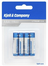 Kjell & Company AAA-litiumbatterier, 4-pk.