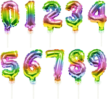 Mini Sifferballonger Regnbågsfärger