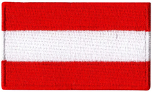 Tygmärke Flagga Österrike
