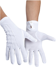 Handskar med Knapp Vita