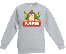 Sweater grijs voor kinderen met Aapie het aapje