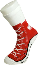 Foute sokken rode sneaker print voor volwassenen maat 37-45