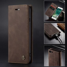 CASEME 013 Series PU Leather Mobile Phone Shell with Wallet Stand for iPhone 8/7/SE (2020)/SE (2022)