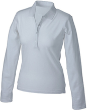 Witte stretch poloshirt voor dames