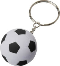 5x Stressbal sleutelhangers voetbal zwart/wit 4 cm