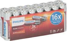 48x Philips power alkaline AA batterijen