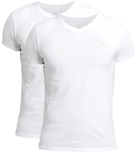 Gant 2P Basic V-Neck T-Shirt Vit bomull Large Herr