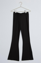 Gina Tricot - Flare jersey trousers - byxor - Black - S - Female
