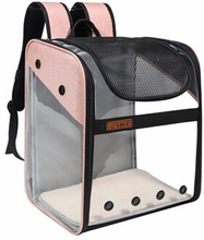 LDLC QS-049 Cat Backpack Carrier Breathable Visual Window PVC Pet Backpack for Cat and Small Puppy