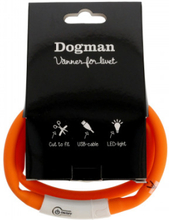 Dogman Blinkhalsband LED Orange 20-65cm
