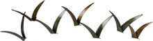 TOM wanddecoratie vogels 81,3 cm staal brons/zilver