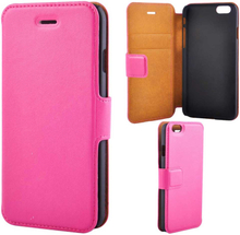 Super Slim Wallet Case For iPhone 6 / 6S, Dark Pink
