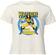 X-Men Wolverine Bio Women's Cropped T-Shirt - Cream - XS