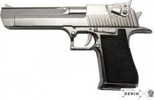 Denix Semiautomatic Pistol, Usa-Israel 1982 Silver Replika