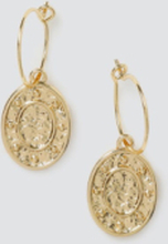 Gold Coin Drop Hoops