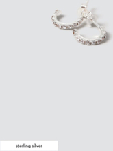 Sterling Silver Pave Hoops