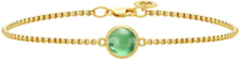 Primini Bracelet - Gold/Green Accessories Jewellery Bracelets Chain Bracelets Gull Julie Sandlau*Betinget Tilbud