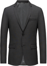 Stretch Wool Slim Suit Blazer Suits & Blazers Blazers Single Breasted Blazers Grå Calvin Klein*Betinget Tilbud