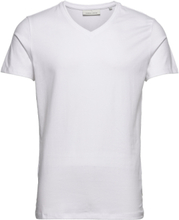 Lincoln V-Neck T-Shirt T-shirts Short-sleeved Hvit Casual Friday*Betinget Tilbud