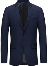 Stretch Wool Slim Suit Blazer Suits & Blazers Blazers Single Breasted Blazers Navy Calvin Klein