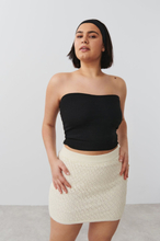 Gina Tricot - Crochet mini skirt - strikkede skjørt - White - XL - Female