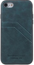 Retro stil PU læder coated TPU dobbelt kortslot telefon cover til iPhone SE 2nd Gen (2020)/8/7
