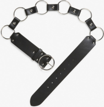 Faux leather chain belt - Black