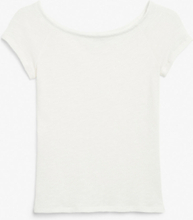 Boat neck t-shirt - White