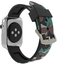 Camouflage Pattern Flexible Silicone Watch Band for Apple Watch Series 5 4 40mm, Series 3 / 2 / 1 38