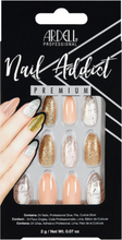 Nail Addict Artifical Nails Pink Marble & Gold