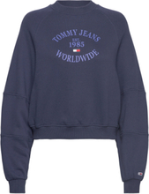 Tjw Rlx Worldwide Raglan Crew Tops Sweatshirts & Hoodies Sweatshirts Navy Tommy Jeans