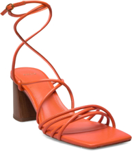 Criss-Cross Straps Sandals Sandal Med Hæl Orange Mango