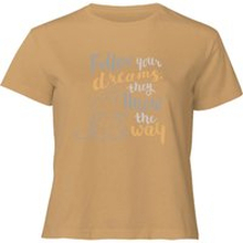 Dumbo Follow Your Dreams Women's Cropped T-Shirt - Tan - M - Tan