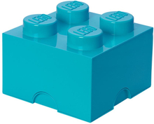 Pudełko z pokrywką Lego Square Four Turquoise
