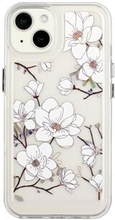 Flower Series for iPhone 13 mini Acrylic+TPU Electroplated Metal Buttons Protector Flower Pattern P