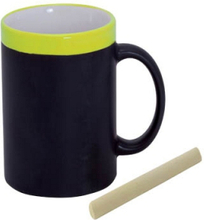 Krijt mokken in het geel - beschrijfbare koffie/thee mokken/bekers
