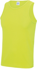 Sport singlet/hemd neon geel voor heren