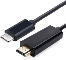 USB-C (3.1) -Adapteri HDMI:lle (2.0), 1,8 m - Musta