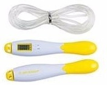 Springtouw geel/wit met digitale meter