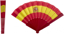 Hand waaier Spaanse vlag 23 cm
