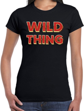 Fout Wild Thing t-shirt met 3D effect zwart voor dames