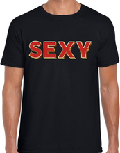 Fout SEXY t-shirt met 3D effect zwart voor heren